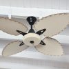 Ventilador BARI negro palas y tapa forrada de rattan. Tono natural - Imagen 3