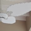 Ventilador SIENA Fundición blanco con palas de rattan. Tono blanco - Imagen 4