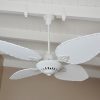 Ventilador SIENA Fundición blanco con palas de rattan. Tono blanco - Imagen 5