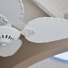 Ventilador SIENA Fundición blanco con palas de rattan. Tono blanco - Imagen 3