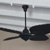 Ventilador SIENA Fundición negro con palas de rattan. Tono negro - Imagen 4