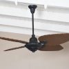 Ventilador SIENA Fundición negro con palas de rattan. Tono nogal - Imagen 4