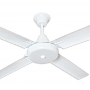 Ventilador GÉNOVA blanco palas de metal. Tono blanco