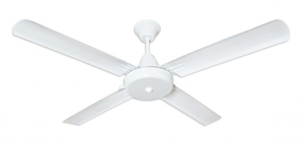 Ventilador GÉNOVA blanco palas de metal. Tono blanco