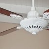 Ventilador GÉNOVA Fundición blanco palas de madera. Tono cedro - Imagen 2