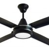 Ventilador GÉNOVA negro palas de metal y plafón led