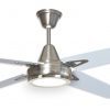 Ventilador GÉNOVA platil palas de melamina y plafón led. Tono blanco