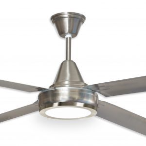 Ventilador GÉNOVA platil palas de metal y plafón led