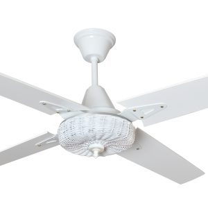 Ventilador GÉNOVA LUJO blanco palas de melamina. Tono blanco