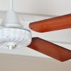 Ventilador GÉNOVA LUJO blanco palas de melamina. Tono cedro - Imagen 2