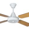 Ventilador GÉNOVA blanco palas de melamina. Tono roble