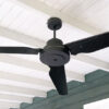 Ventilador TURIN. Palas de madera maciza "Paraíso" laqueada en negro.